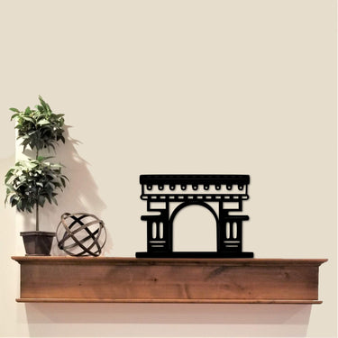 Arc de Triomphe Metal Wall Art | Paris Themed Decor for Girls Bedroom | Modern Paris Art Metal Cutout | France Art | Bathroom Paris Decor